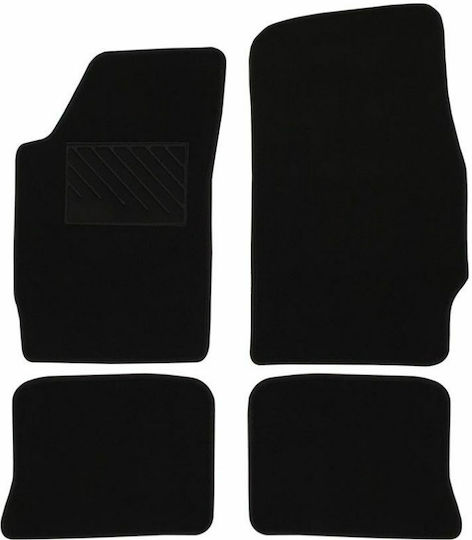 Autopataki Set of Front and Rear Mats 4pcs for Peugeot 306 1993-2002 Black