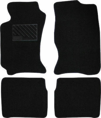 Autopataki Set of Front and Rear Mats 4pcs for Toyota Carina E 1992-1996 Black