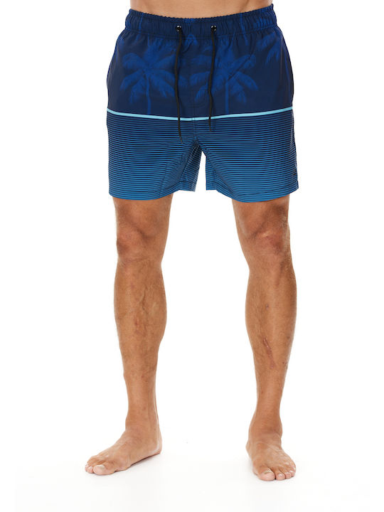 Cruz Men's Swimwear Bermuda Blue with Patterns
