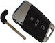 Car Key Shell with Blade with 3 Buttons for VW