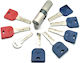 Metalor Lock Cylinder Security 75mm (30-45) with 5 Keys Silver