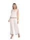 Women's Fabric Trousers White