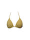 Apple Boxer Triangle Bikini Top Gold