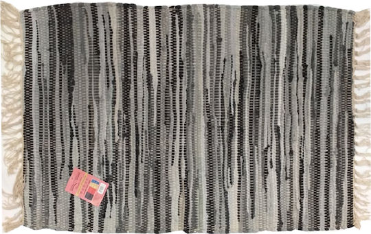 Chios Hellas Rug Rectangular Cotton with Fringes Gray
