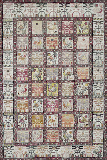 Sprintzio Iranian Silk Handmade Rectangular Beige Rug 120x195cm