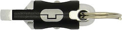 Connect Metallic Black Keychain