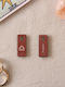 Miss Wood Wooden Label Keychain Brown