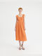 Compania Fantastica Καλοκαιρινό Mini Φόρεμα Πορτοκαλί