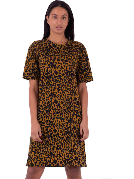 Summer Mini Dress Brown
