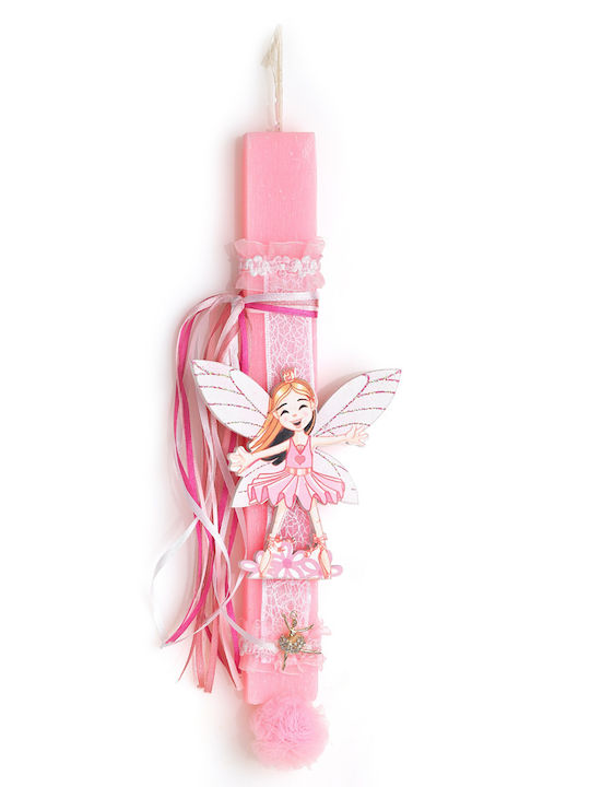 Easter Candle Flat Scented and Handmade Fairy 29cm Pink (Miscellaneous Designs) EL518