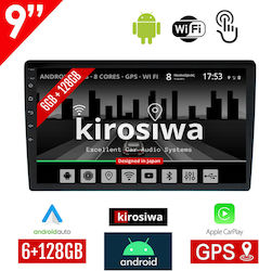 Kirosiwa Ηχοσύστημα Αυτοκινήτου Universal 2DIN (Bluetooth/USB/WiFi/GPS/Apple-Carplay/Android-Auto) με Οθόνη Αφής 9"