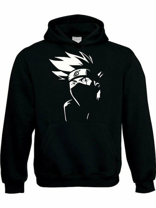 KAKASHI B W Hoodie Naruto Black