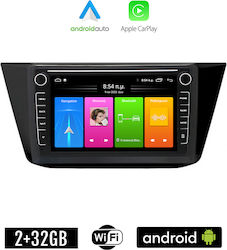 Booma Car-Audiosystem für Volkswagen Touran 2016> (Bluetooth/USB/WiFi/GPS/Apple-Carplay/Android-Auto) mit Touchscreen 8"