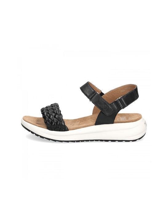 Caprice Anatomic Women's Sandals with Ankle Strap Black