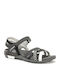 Flache Sandalen für Damen Sportlich in Schwarz Farbe
