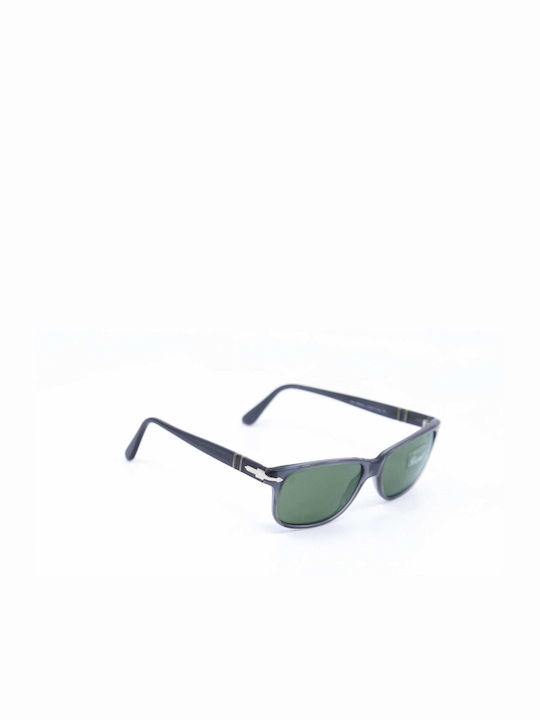 Persol Men's Sunglasses with Gray Acetate Frame and Green Lenses 2577 22531