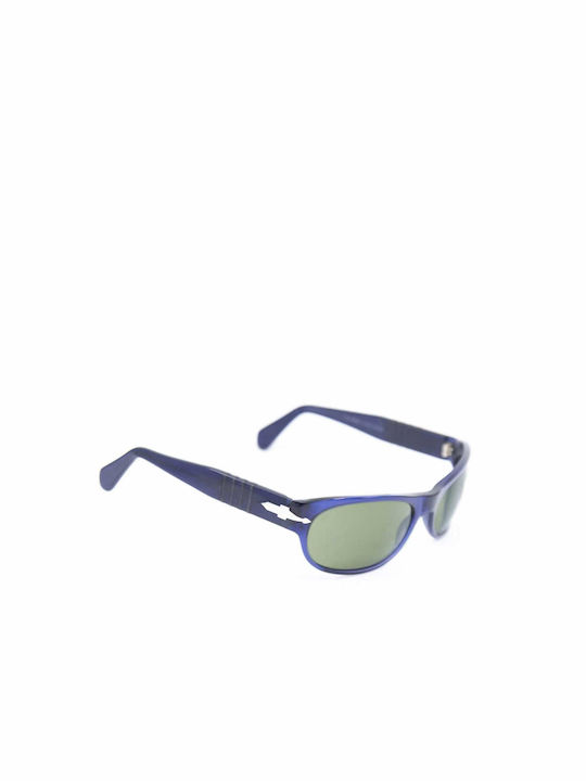 Persol Men's Sunglasses with Blue Acetate Frame and Green Lenses 2603-S 18131