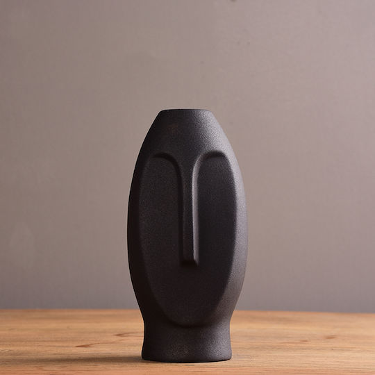 Decorative Vase Black 10x10x19cm