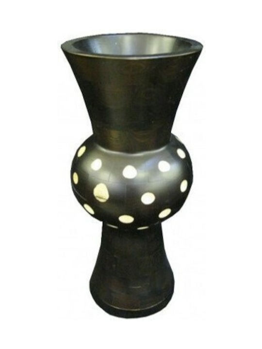 Vază Decorativă Lemn Negru 18x18x47cm 1buc