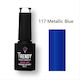 Trendy Color Cosmetics Halb-permanenter Nagellack No117 Metallic Blue 6ml 1Stück