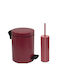Pam & Co Plastic Toilet Brush and Basket Set Soft Close 5lt Red