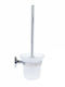 Glass Toilet Brush Silver