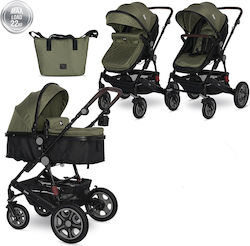 Lorelli Lora Adjustable 2 in 1 Baby Stroller Suitable for Newborn Loden Green 12.40kg