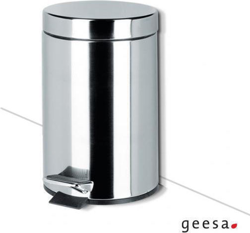 Geesa Standard Hotelia Μεταλλικό Καλαθάκι Μπάνιου 5lt Ασημί