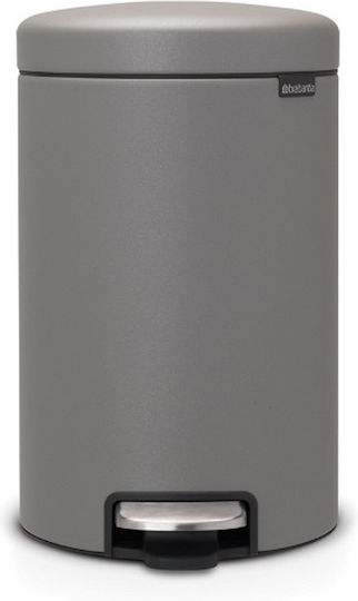 Brabantia NewIcon Πλαστικό Καλαθάκι Μπάνιου 12lt Γκρι