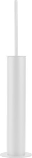Bronze Art Metallic Toilet Brush White