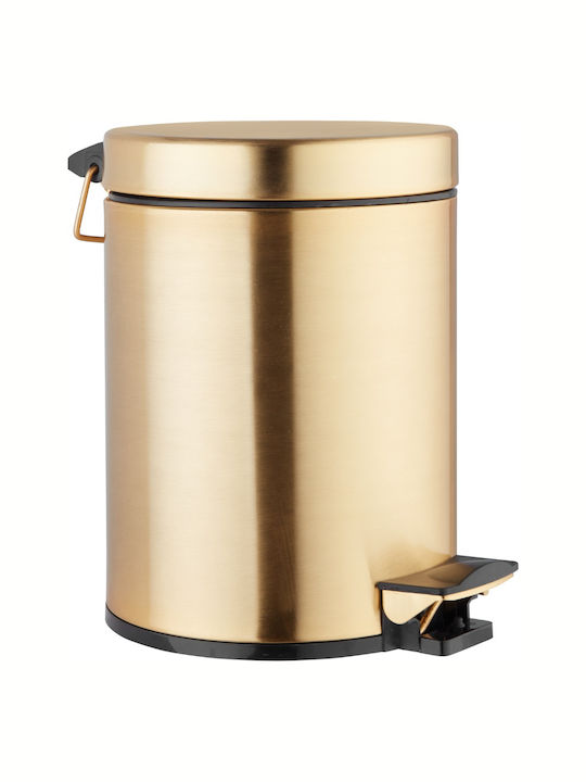Bronze Art Metallic Bathroom Basket 5lt Copper