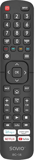 Savio Universal Remote Control RC-14 for Τηλεοράσεις