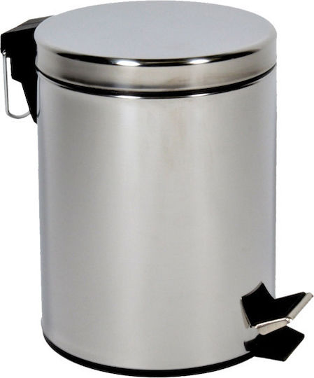 Heratrade Metallic Bathroom Basket 3lt Silver