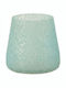 Jolipa Candle Holder suitable for Tealights Glass in Blue Color 11x11x11cm 1pcs