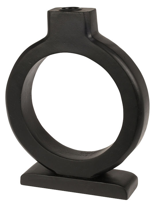 Candle Holder Wooden in Black Color 21x5x25cm 1pcs