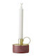 Bloomingville Candle Holder Ceramic in Pink Color 9x9x7.5cm 1pcs