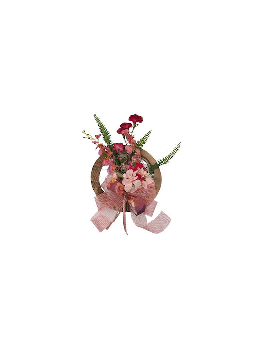 Ambalaz Wreath from Artificial Plants Pink 27cm 1pcs