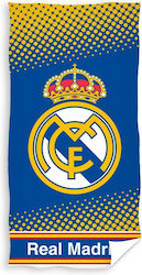 Carbotex Real Madrid 100-101-058 Παιδική Πετσέτα Θαλάσσης Μπλε Ποδόσφαιρο 140x70εκ.