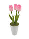 Artificial Plant in Small Pot Pink 1pcs