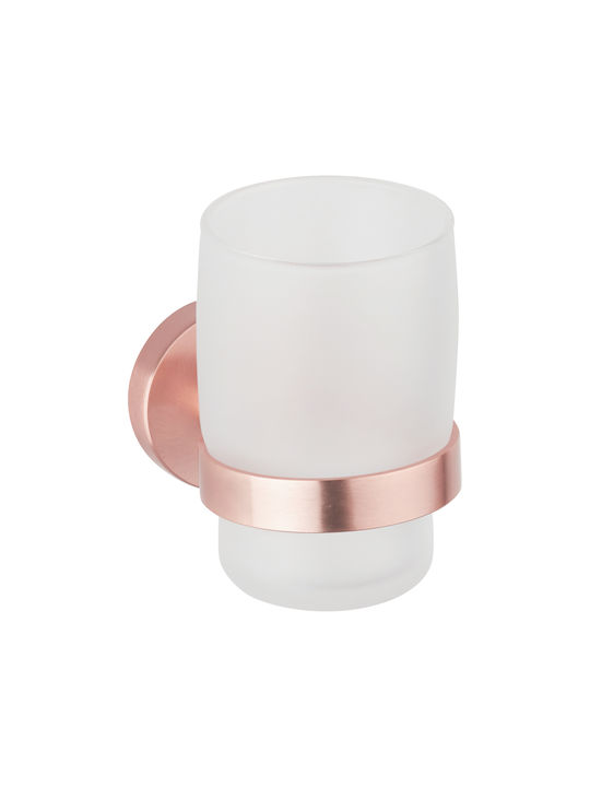 Bronze Art Wall-mounted Cup Holder Metallic Rose Gold