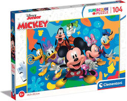 Παιδικό Puzzle Supercolor Disney Mickey 104pcs για 6+ Ετών Clementoni