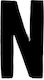 Sign with Text in Black Color 3cm 6308000000012