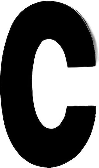 Sign with Text in Black Color 3cm 6308000000024