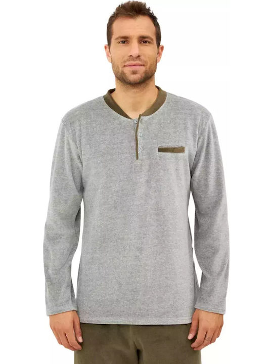 Harmony Men's Winter Pajamas Set Gray
