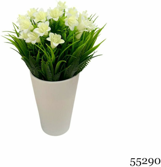 Plantă Artificială în Ghiveci Mic White 20cm Arte Regal