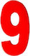 Sign with Number in Orange Color 5cm 6308010000059