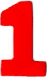 Sign with Number in Orange Color 3cm 6308010000021 Sign with Number in Orange Color 3cm 6308010000021