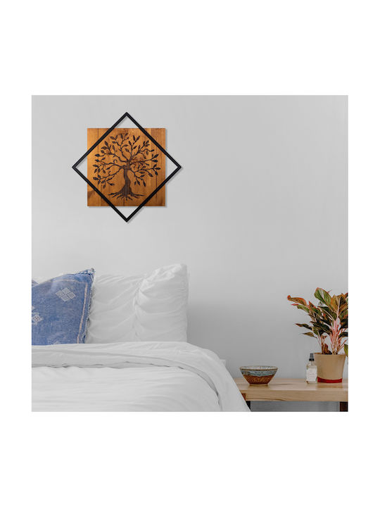 Wooden Wall Hanging Decor 54x54cm