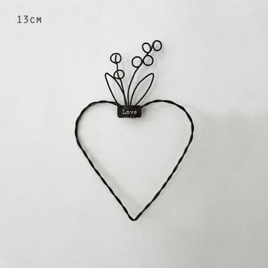 Synchronia Decorațiune Pentru Perete Lucrată Manual Neagră Din Metal 8x8cm