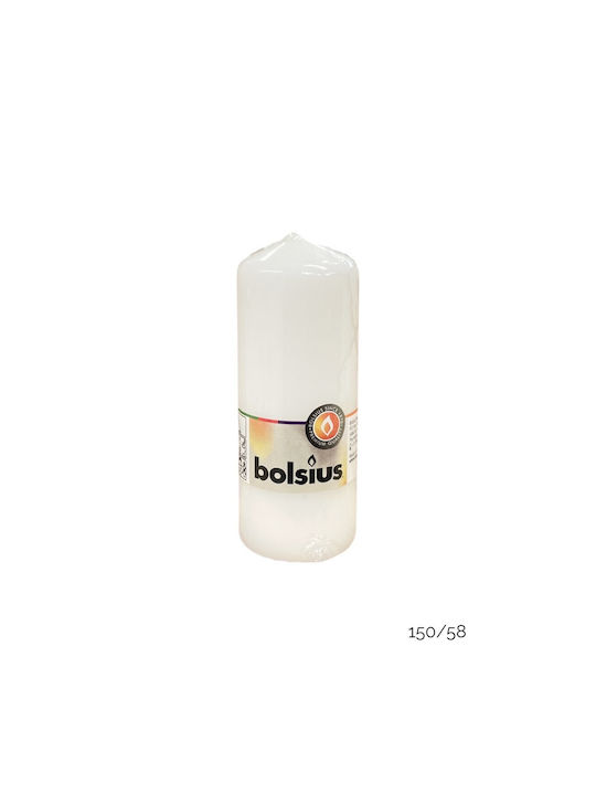 Bolsius Decorative Candle White 297gr 1pcs